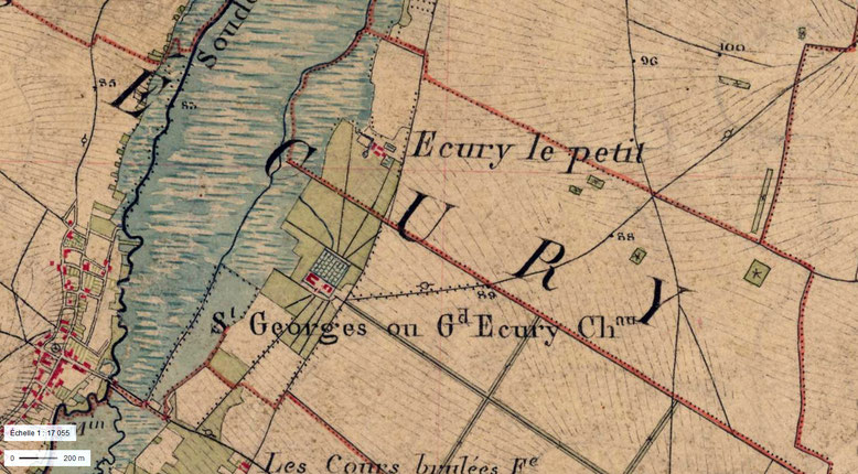 Champigneul - cartes d'état major - 1820 1866 - Source : Géoportail