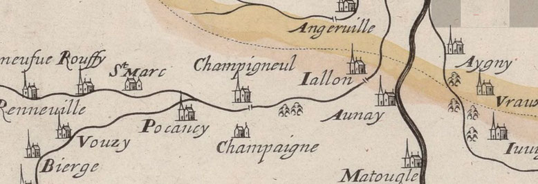 Carte du Pays et Diocèse de Reims de Jean Jubrien - 1623- Source gallica.bnf.fr / BnF