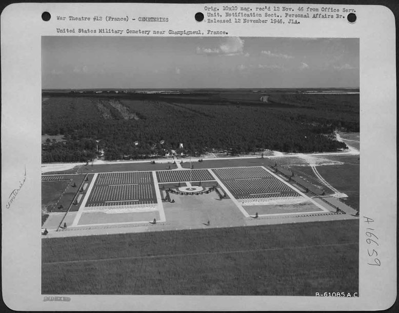 Photographie aérienne prise par l’armée de l’air américaine en 1946
