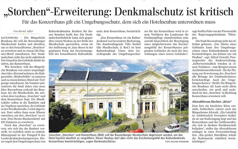 Artikel aus der Schwäbischen Zeitung vom 27.11.2017, Ausgabe Ravensburg