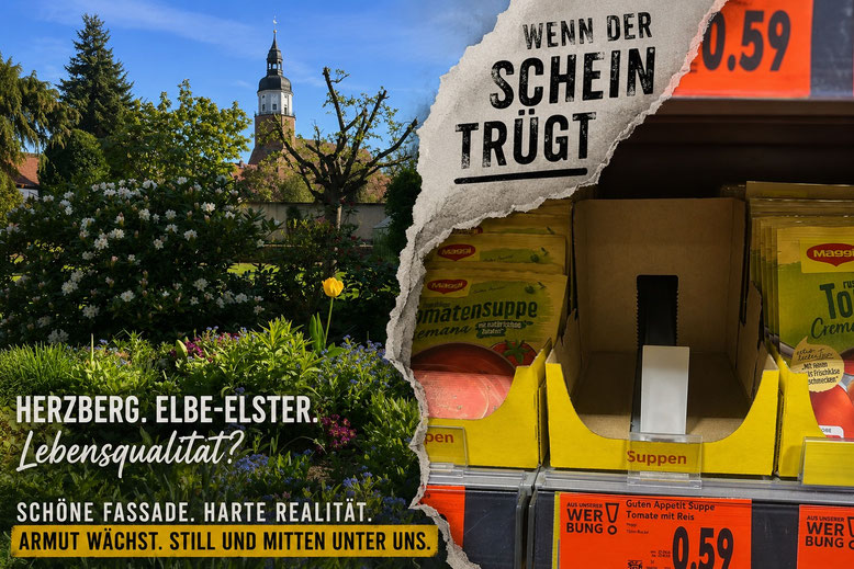 Der Charme des Ländlichen trifft auf materielle Armut, die zunimmt. Herzberg, der Landkreis Elbe-Elster und viele weitere Kommunen sind  mit einer ernsten Lage wie nie konfrontiert. 