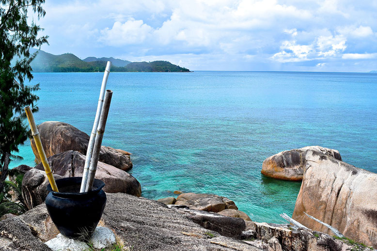 Best Place to Stay in the Seychelles - "Our" Little Bay in front of the Property