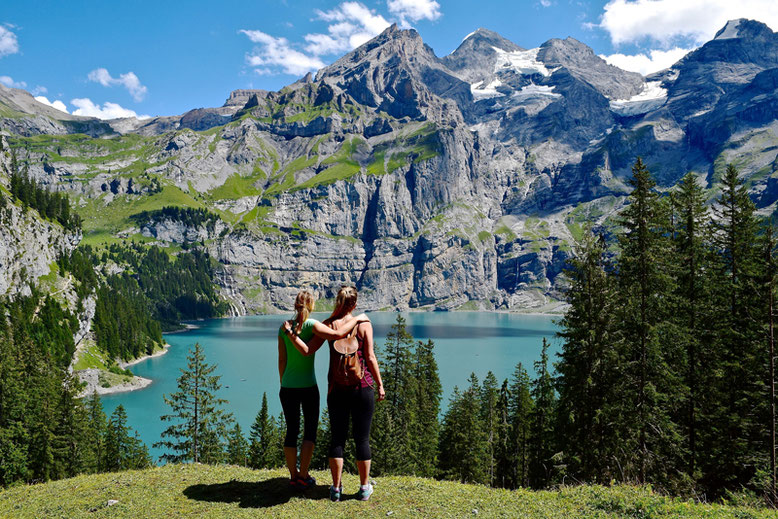 Hiking at Oeschinen Lake