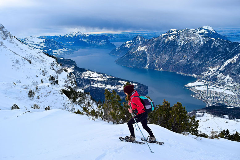 What to Do in Switzerland in Winter - Snowshoeing in Stoos