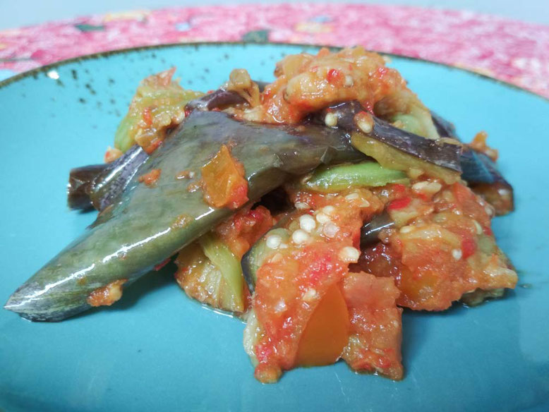 Ricetta Terong Balado - melanzane piccanti all'indonesiana