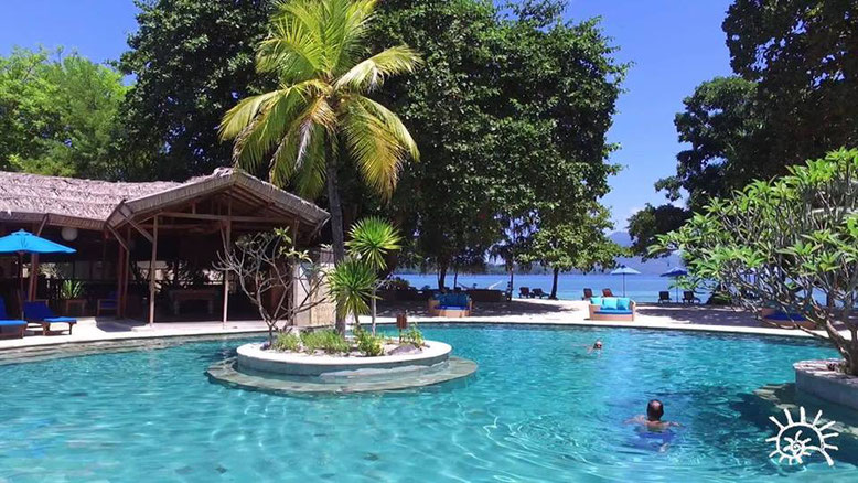 La piscina del Siladen Resort nel Parco marino di Bunaken - Indonesia (Photo by Siladen Resort)