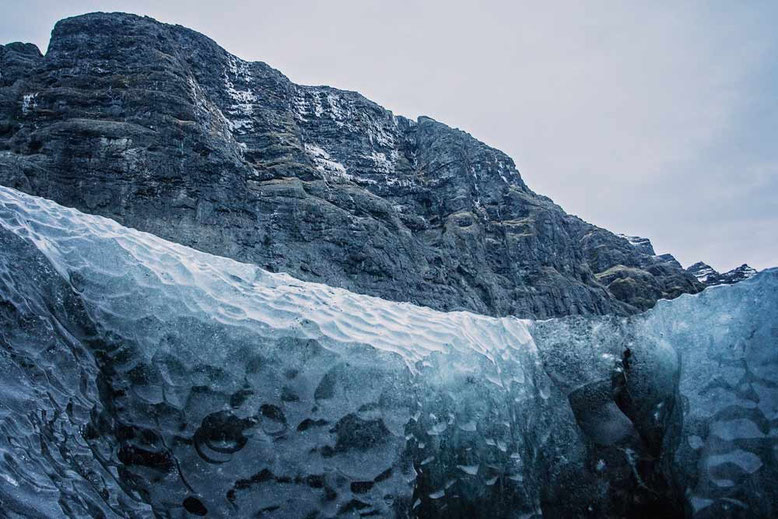 Mountains surrounding the glacier