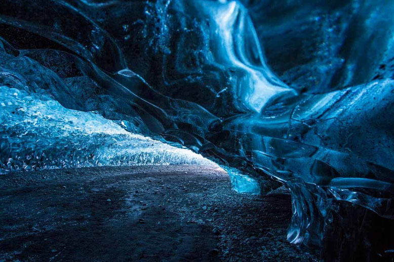 Visit blue ice caves in Iceland