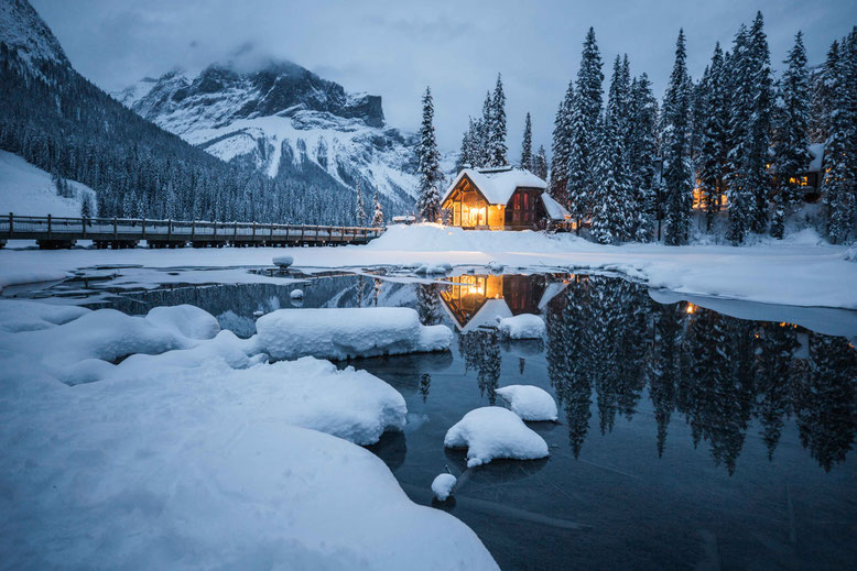 Canadian Rockies in Winter Emerald Lake Lodge