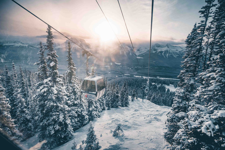 Canadian Rockies in Winter Lake Louise Ski Resort