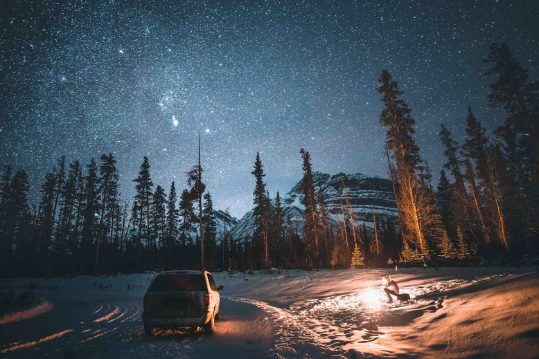 Canadian Rockies in Winter Campground