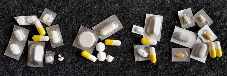 Eine Tagesration Medikamente! Nein, es fehlen sogar noch 5 Tabletten - mittlerweile wurde die Immunsuppression deutlich erhöht.