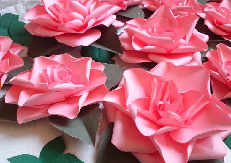 événementiel Paris, fleurs en papier, créations Maria Salvador