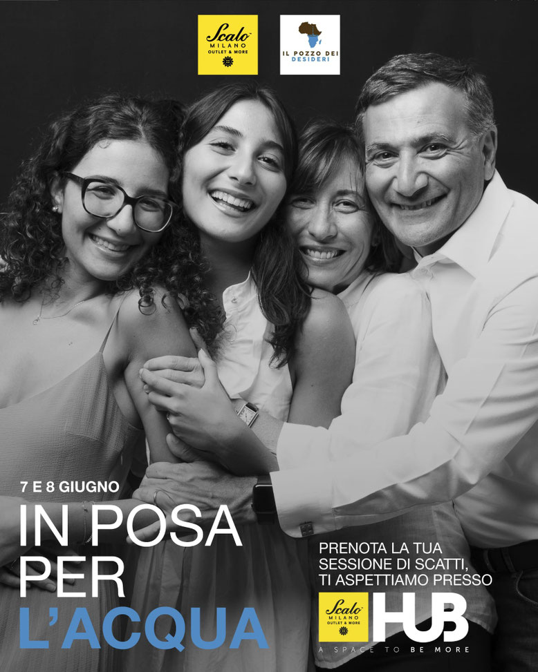 In Posa per l'Acqua: set solidale di ritratti fotografici per raccogliere fondi a favore di Il pozzo dei desideri ODV
