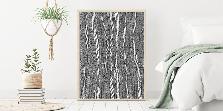 Plakat, Wanddekoration, Bild, Poster, Blumen, Aquarell, Illustration