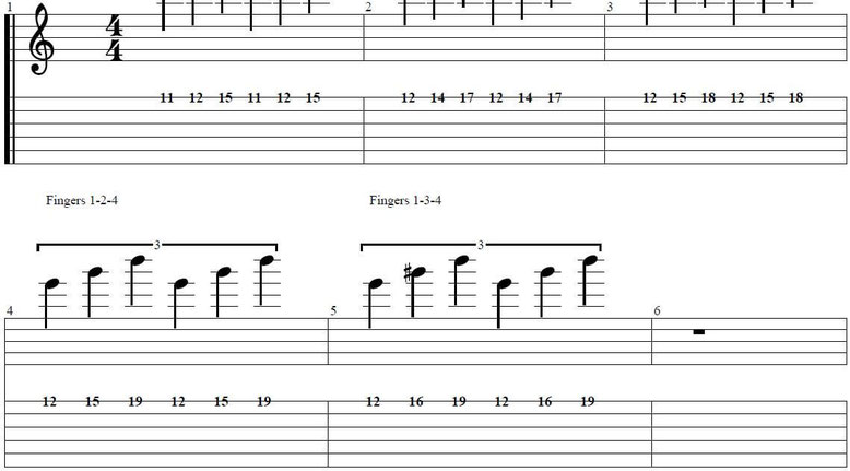 Andy James Warm-Up Stretches Guitar tab