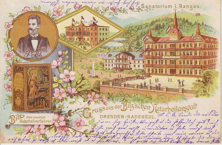 Gruss aus der Bilzschen Naturheilanstalt Dresden-Radebeul, Archiv W. Thiele