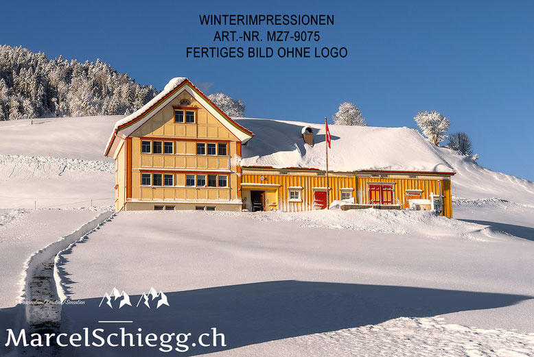 Appenzeller Bauernhaus, Winterlandschaft, Winterzauber, Winterimpressionen, Appenzell, Appenzellerland