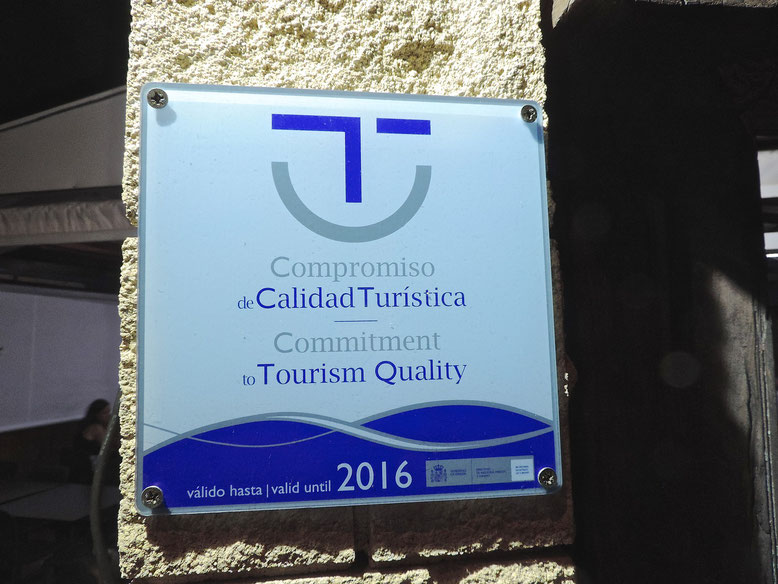 Certificación de Calidad Turística conseguida por los restaurantes El Marino.