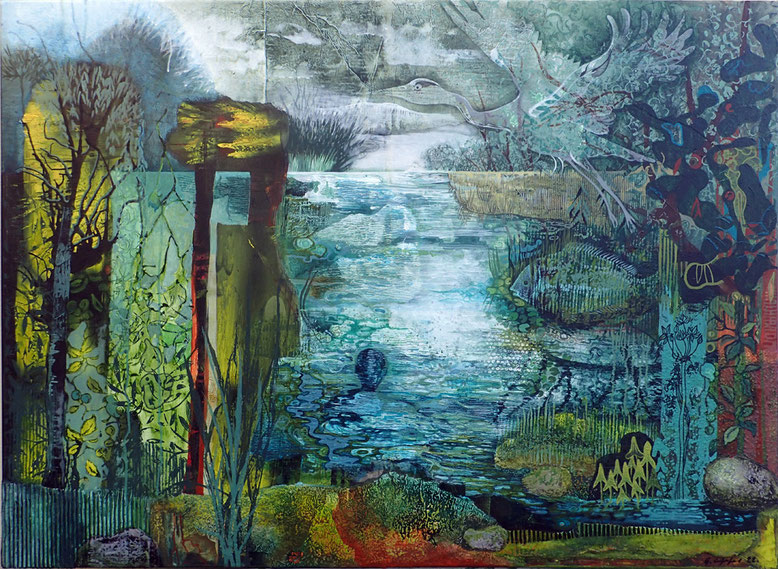 „Paradies nebenan“ Acryl/Leinen (140x100) 2023