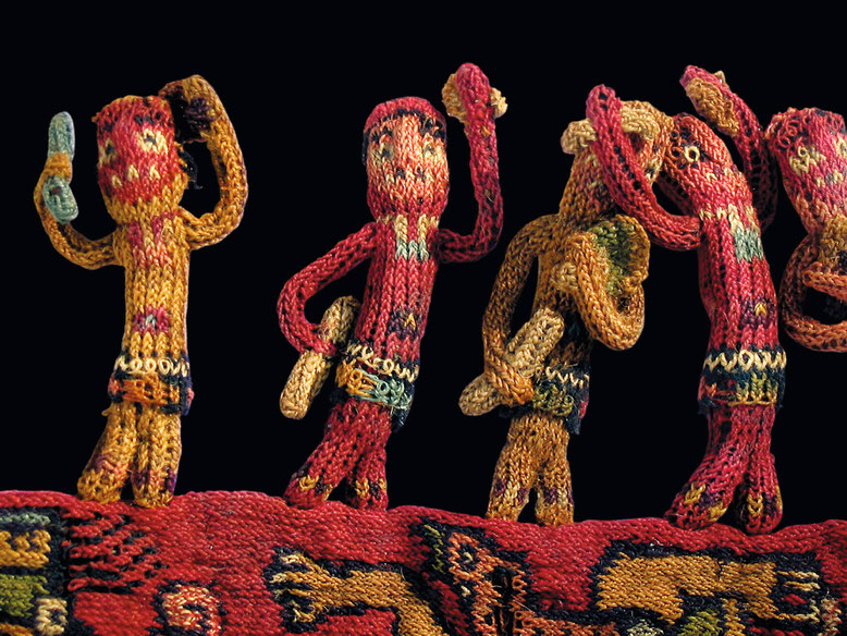 Figurinenborte eines Zeremonienumhangs, Nasca, Bonn