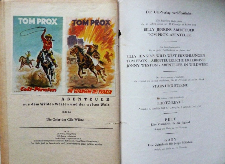 Tom Prox Band 64 mit Sammelbilder