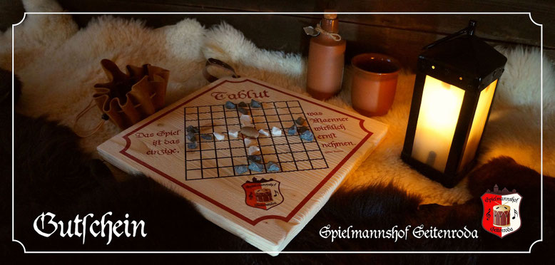 Geschenkgutschein vom Spielmannshof Seitenroda auch für Spielerspelunke.de, Absinthstube oder Boutique Burlesque