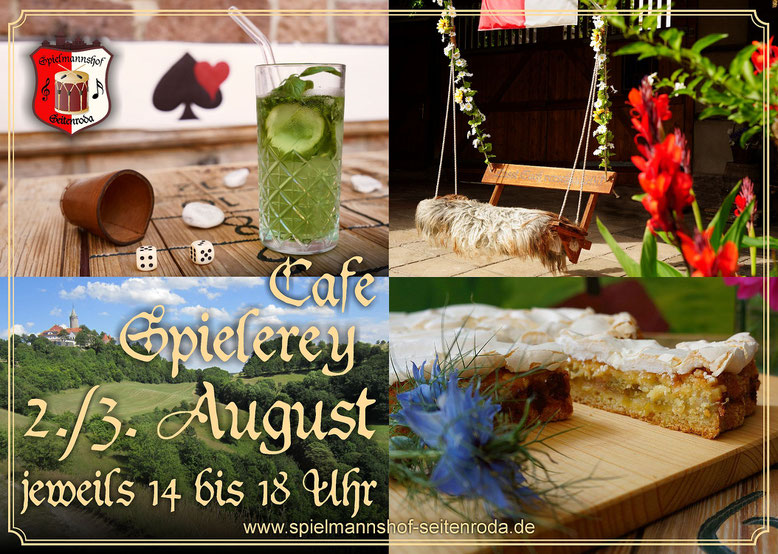 Das Café Spielerey auf dem Spielmannshof in  Seitenroda am 2. und 3. August 2025