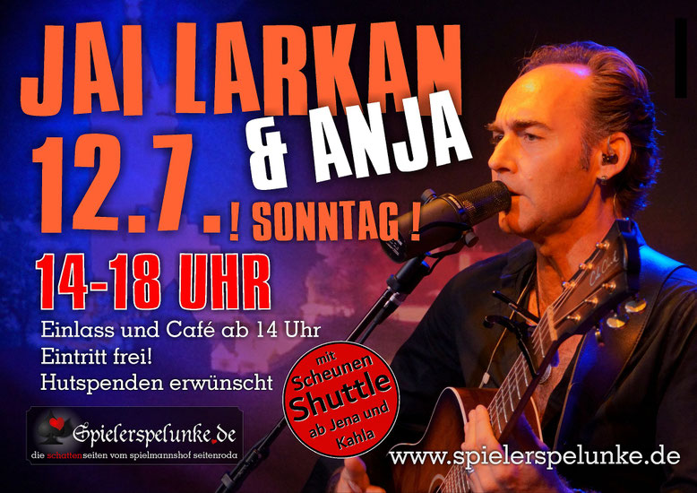Jai Larkan & Anja alias JAIANJA live zum Sonntags-Livemusik-Café am 12.7. in der Spielerspelunke