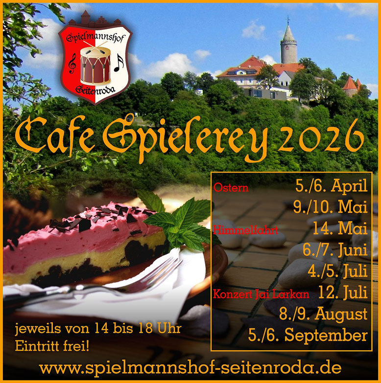 Cafe Spielerey auf dem Spielmannshof in Seitenroda - Hausgebackenes zu historischen Spielereien