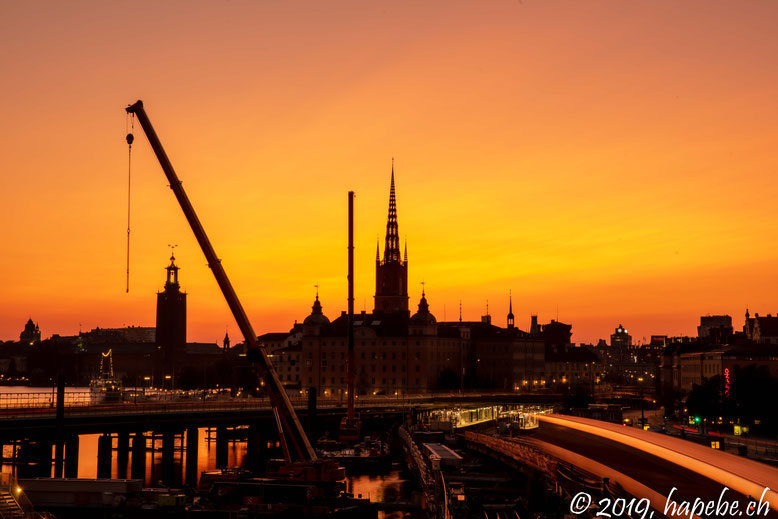 Der Himmel Stockholms brennt
