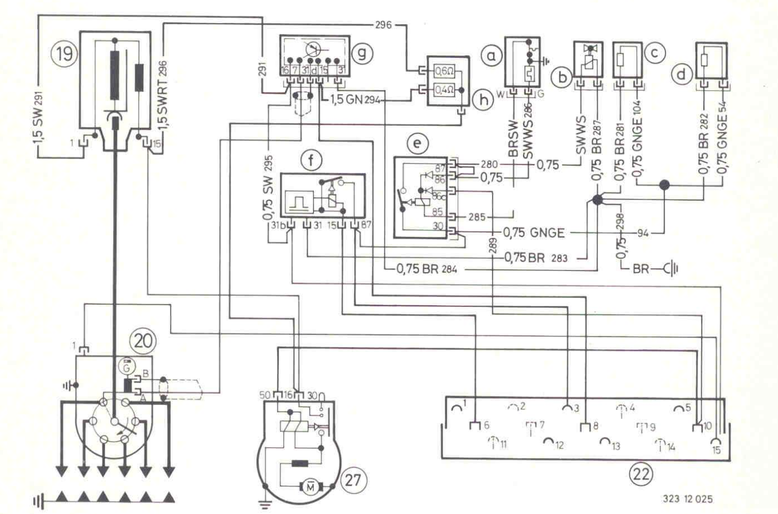 BMW E21 Circuit diagram for transistorized ignation K-Jtronic