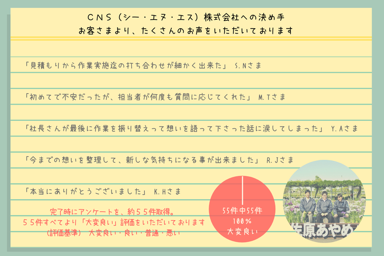 ＣＮＳ（シー・エヌ・エス）株式会社　千葉県香取市　佐原　遺品整理　空き家整理　実家整理　終活サポート 相続相談　料金とサービス 代表取締役社長　鈴木侑也