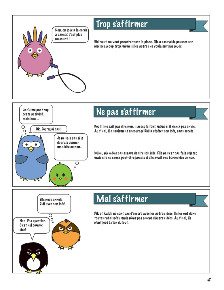 Affirmation de soi. Estime de soi. Assertivité. CPS. PDF gratuit. Bande dessinée gratuite. Compétences psychosociales. Outil gratuit PDF. Assertivité. Communication Non Violente. Philo pour enfants.