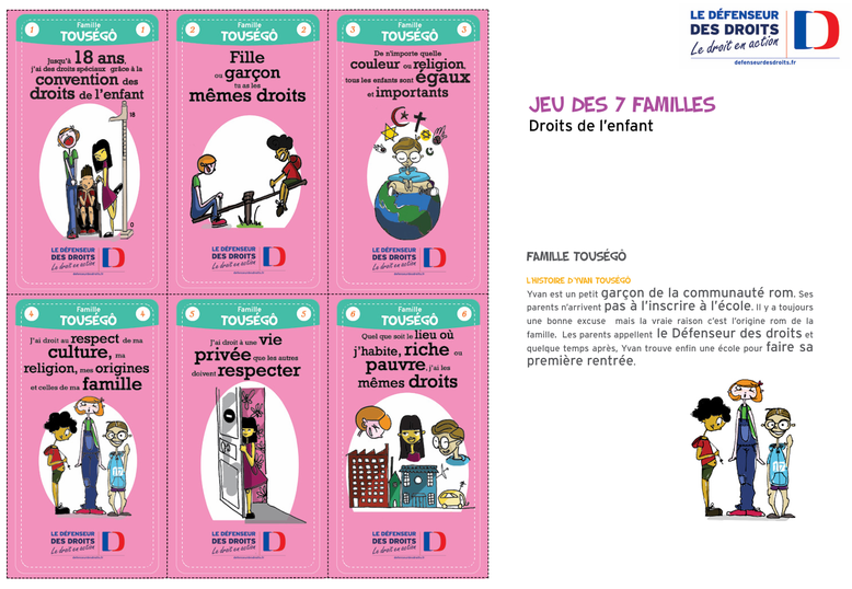 Philosophie pour enfants. Pratique philosophique. Droits de l'enfant. Défenseur des droits. PDF gratuit. Jeu de cartes gratuit droits de l'enfant. Protection de l'enfance.