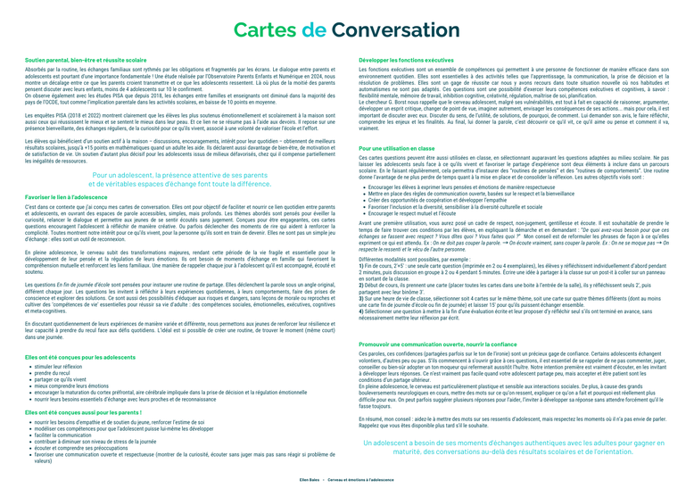 Compétences psychosociales. Empathie. CPS. Cartes de discussion. Adolescents. Discussion à visée philosophique. Philosophie pour enfants. émotions. écrans. cartes gratuites de conversation ados.