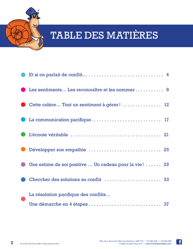 La trousse pacifique pour la maison. PDF gratuit. Résolution de conflits. Empathie. CNV. Colère. Régulation des émotions. Institut pacifique.