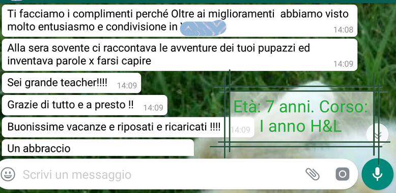 Funziona meglio quando si condivide con mamma e papà... anche se loro non sanno l'inglese!