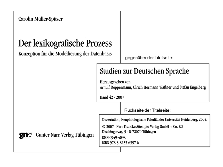 Beispiel für eine monografische Reihe mit Bandzählung und Jahr in engem Zusammenhang