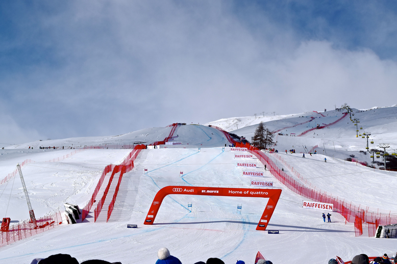 Ski World Cup in St. Moritz, Switzerland - Ski Slope