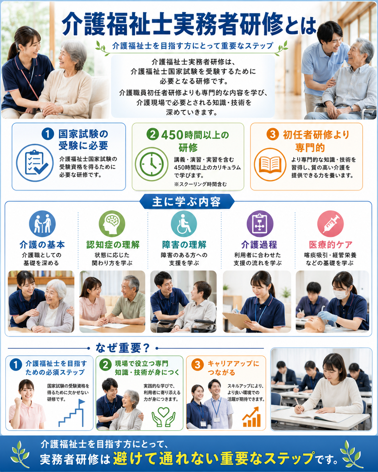 介護福祉士実務者研修とは。