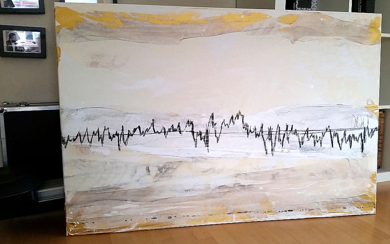CT Kurve auf Bild gemalt - großes Unikat - persönlicher geht es für die Familie nicht :-)