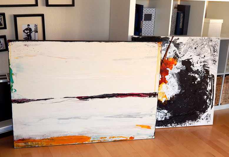 modernes Originalbild abstrakt beige