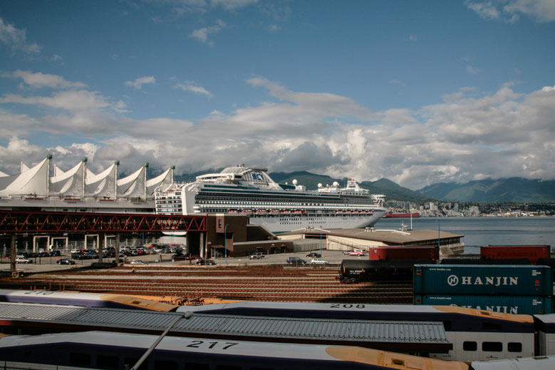 Vancouver ist auch Ausgangshafen für Kreuzfahrtschiffe in Richtung Alaska.
