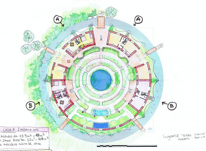 Planta de distribución mediano d= 35m