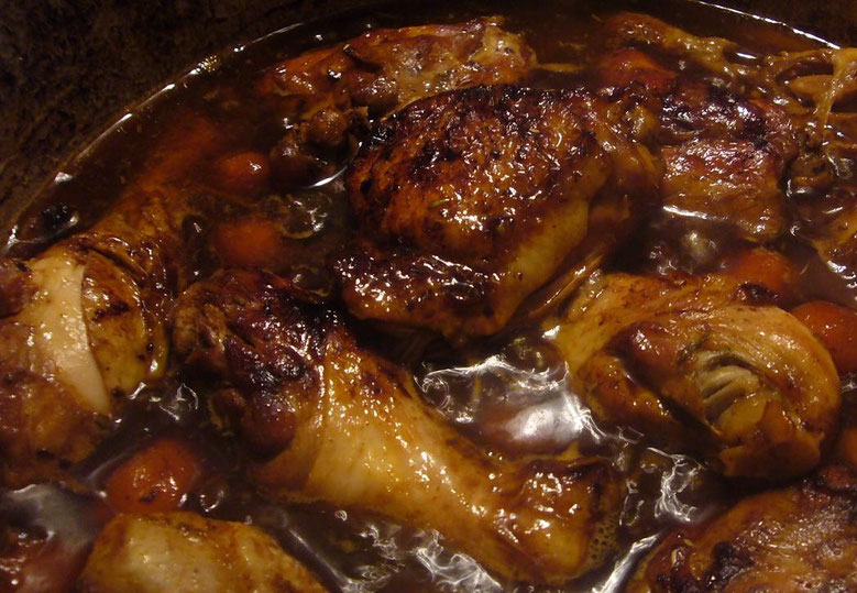 Receta de pollo asado al romero. Una receta muy tradicional de la Comunidad Valenciana.