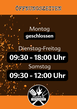 Unsere aktuellen Öffnungszeiten