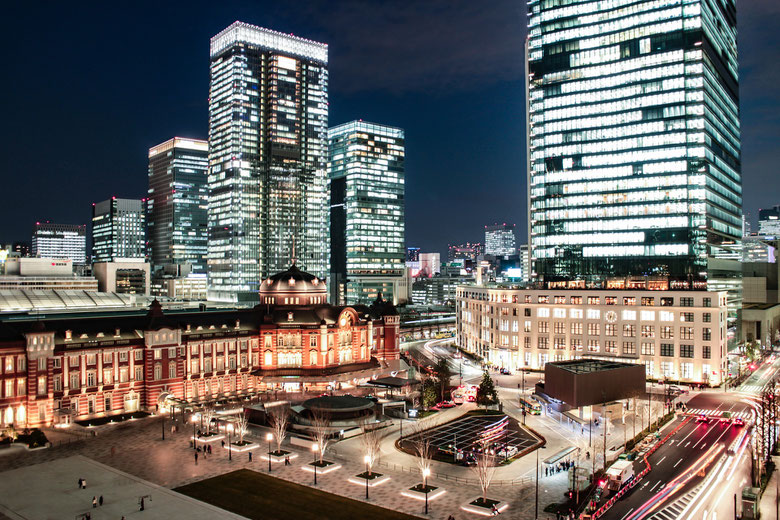 東京駅の夜景　松迪の取り組み