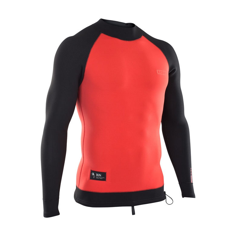 ION - Neo Top Men 2/2mm LS Red Black im SALE bei WindSucht