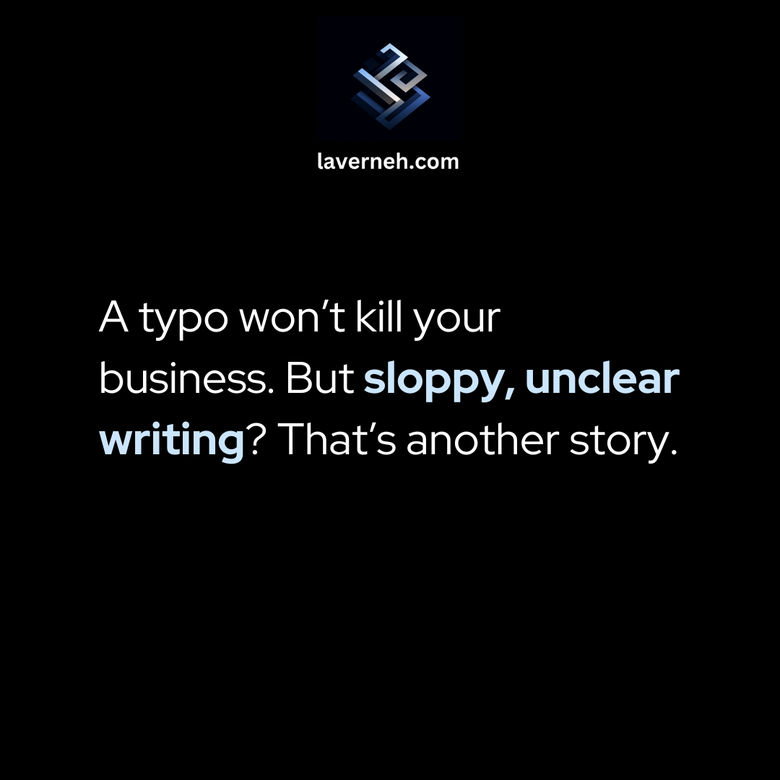 Graphic: Avoid sloppy, unclear writing.